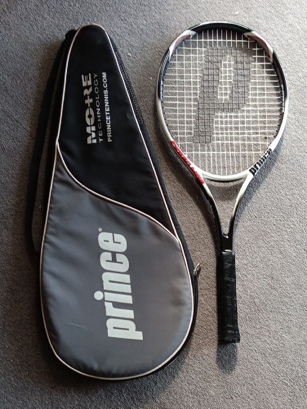 Prince Powerline Classic Ti Oversize Tennis  Racqet with 4 3/8 Grip + Bag